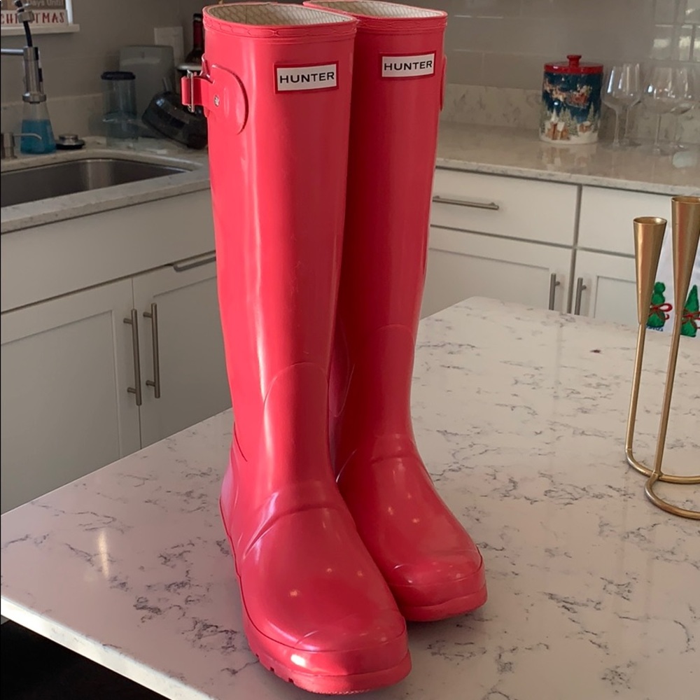 Bright Pink Hunter Boots